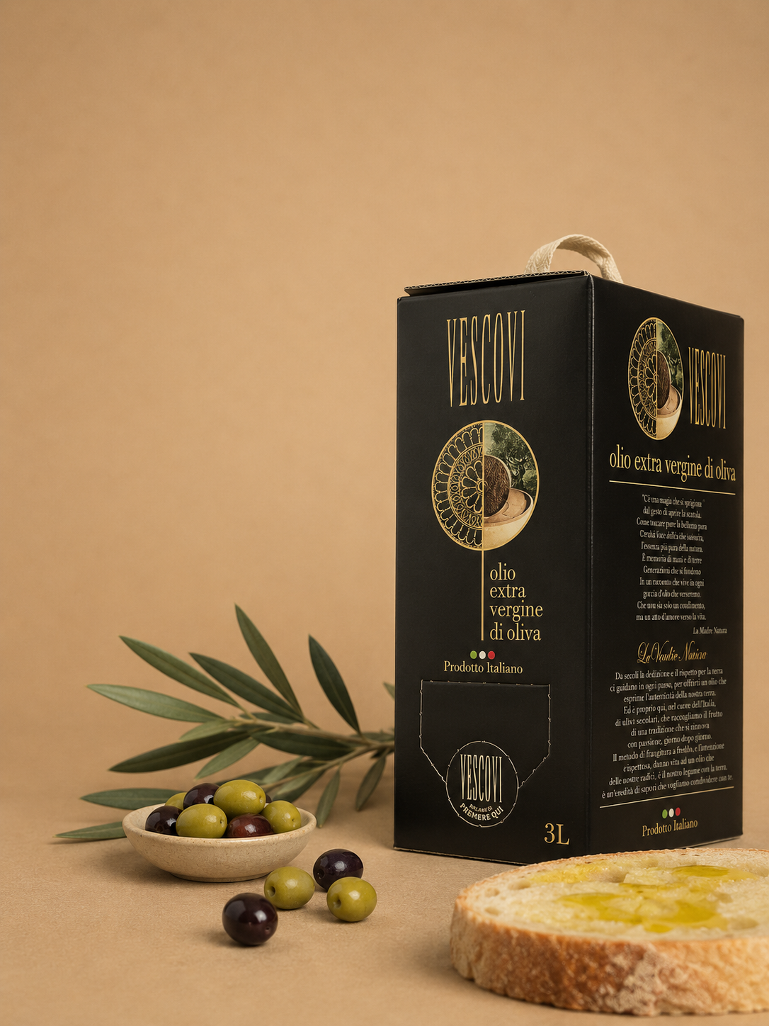 Olio Extra Vergine di Oliva Vescovi - BAG in BOX